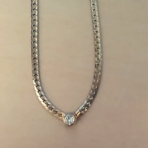 Park Lane Jewelry - Rhinestone/Gold Choker